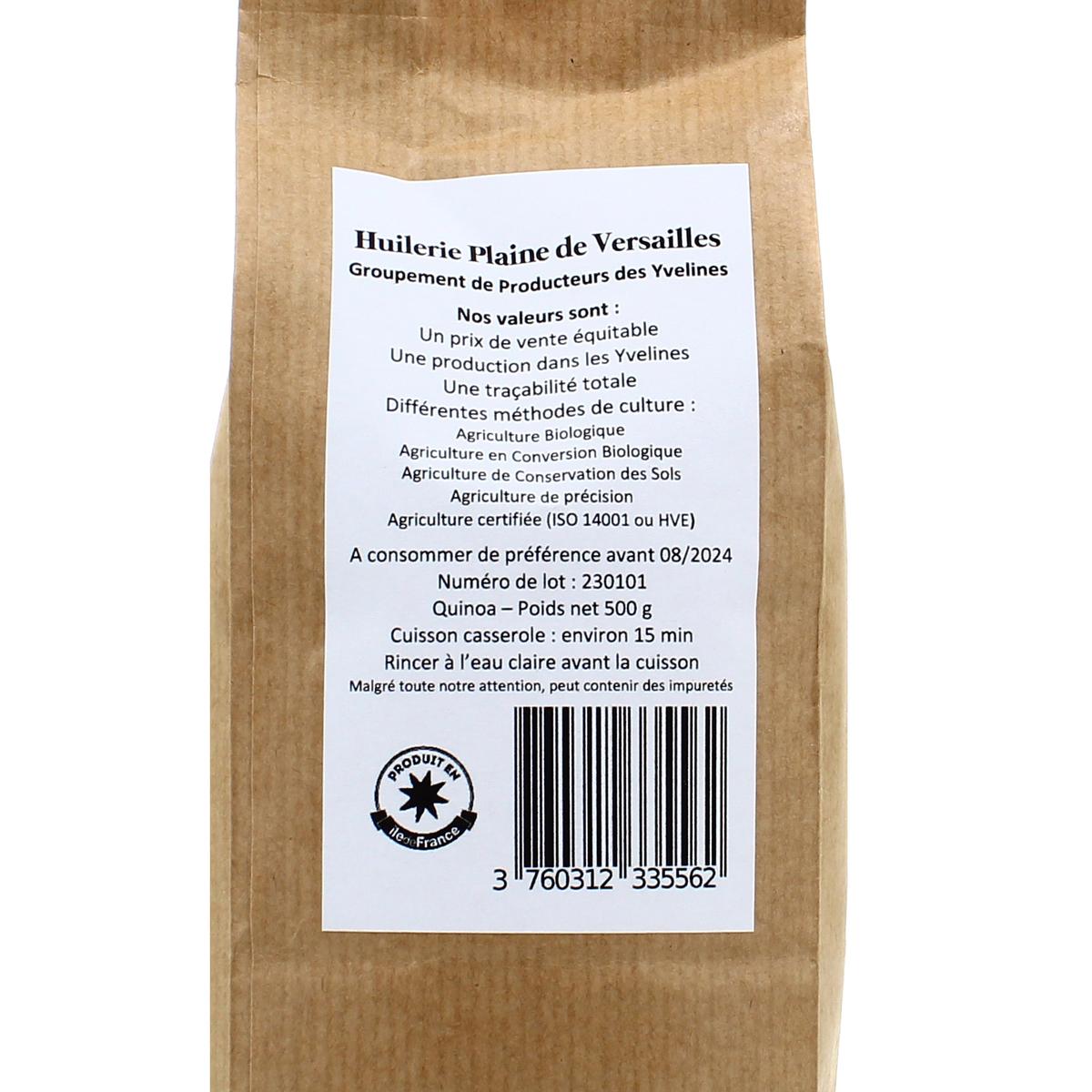3760312335562 - Huilerie Plaine de Versailles - Quinoa cultivé dans les Yvelines