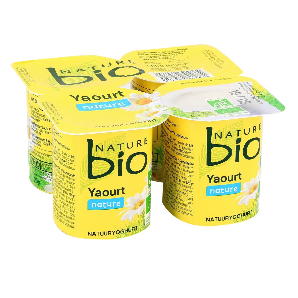 Livraison à domicile Nature Bio Yaourt bio nature, 4x125g Livraison à domicile Nature Bio Yaourt bio nature, 4x125g