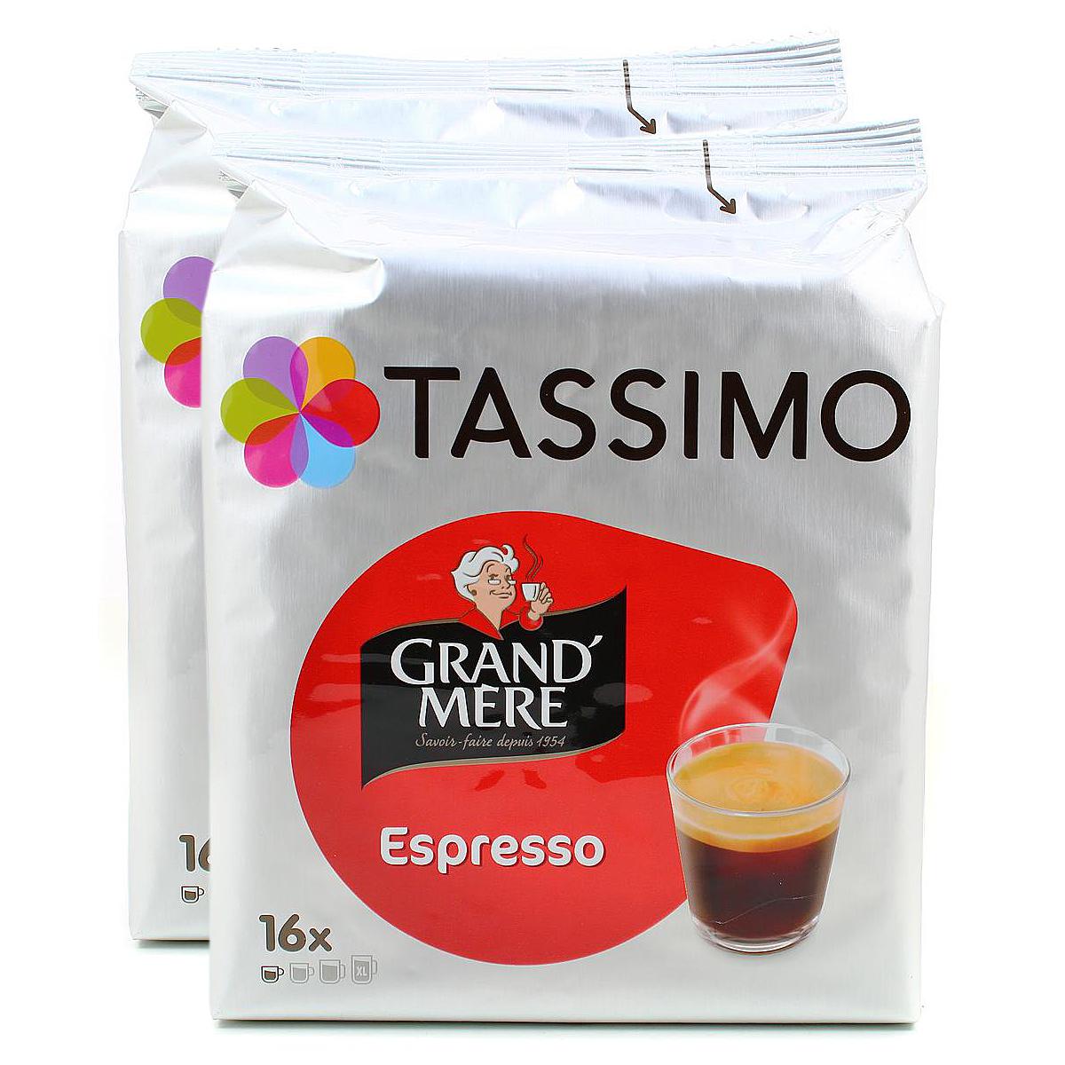 Acheter Promotion Tassimo Expresso Grand Mère, Lot de 2x16 dosettes