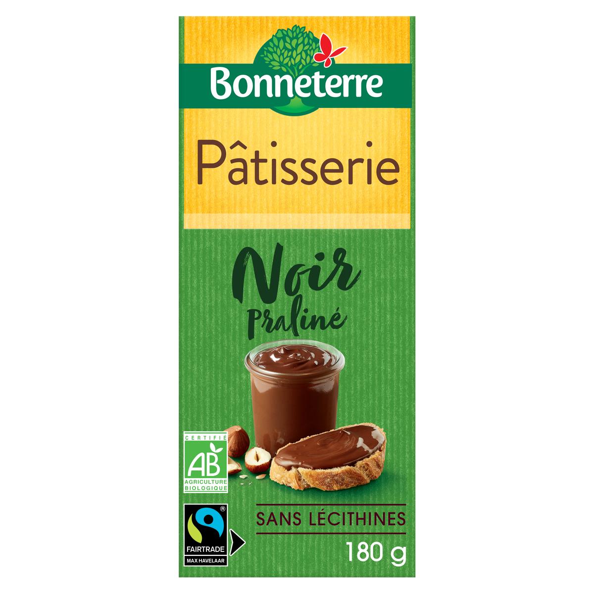 Achat / Vente Bonneterre Chocolat Patisserie noir praliné bio, 180G