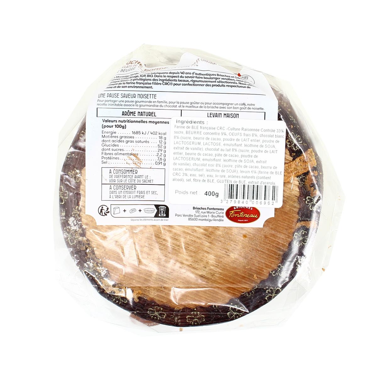 3279840006962 - Brioches Fonteneau - Brioche Ronde aux 3 Chocolats arôme Noisette
