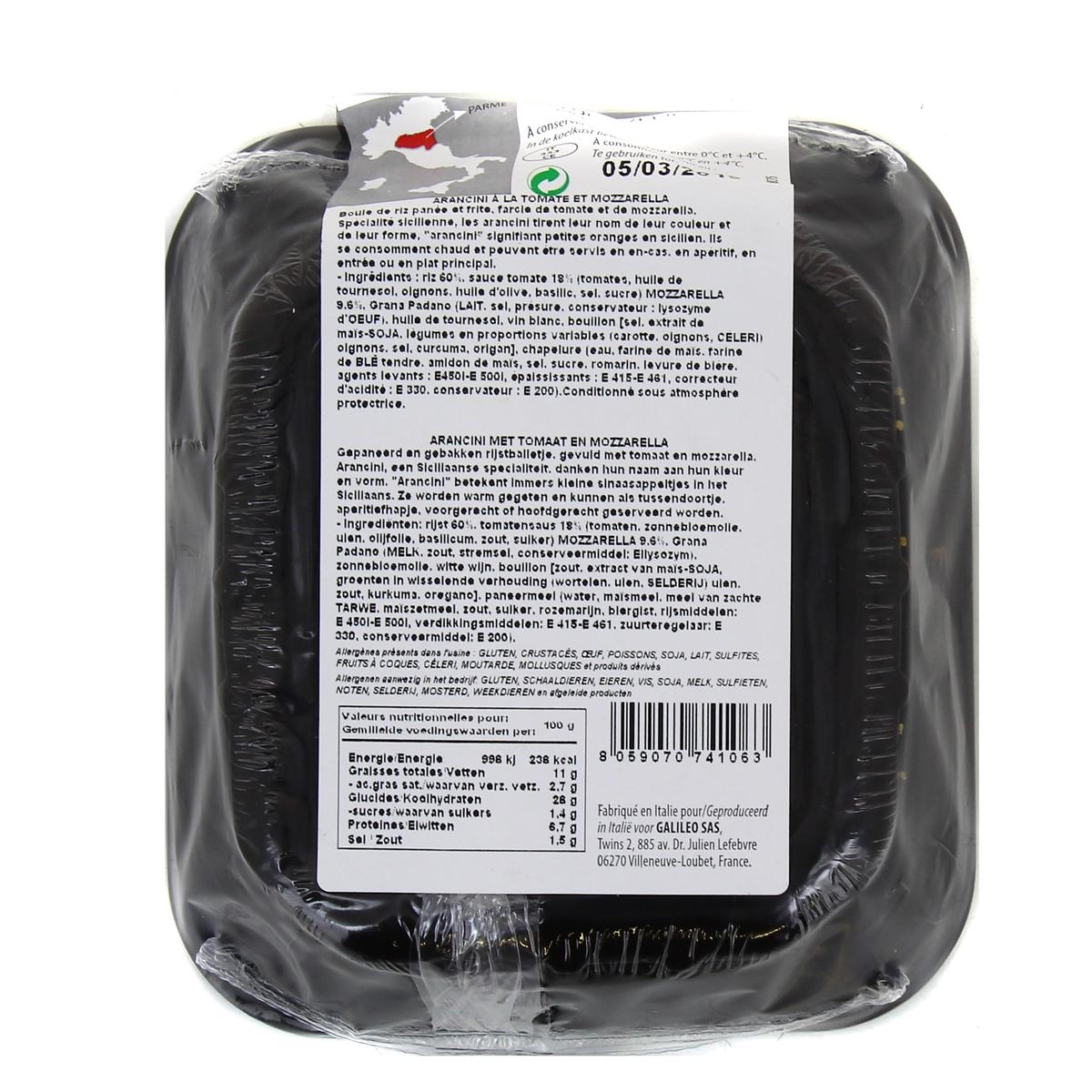 8059070741063 - Galileo - L'Italie des Saveurs - Arancini Tomate Mozzarella