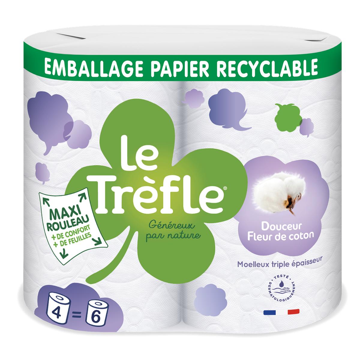 8004260295963 - Le Trèfle - Papier toilette douceur fleur de coton