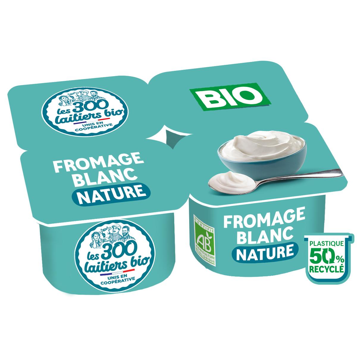 3523230046763 - Les 300 laitiers bio - Fromage blanc bio nature