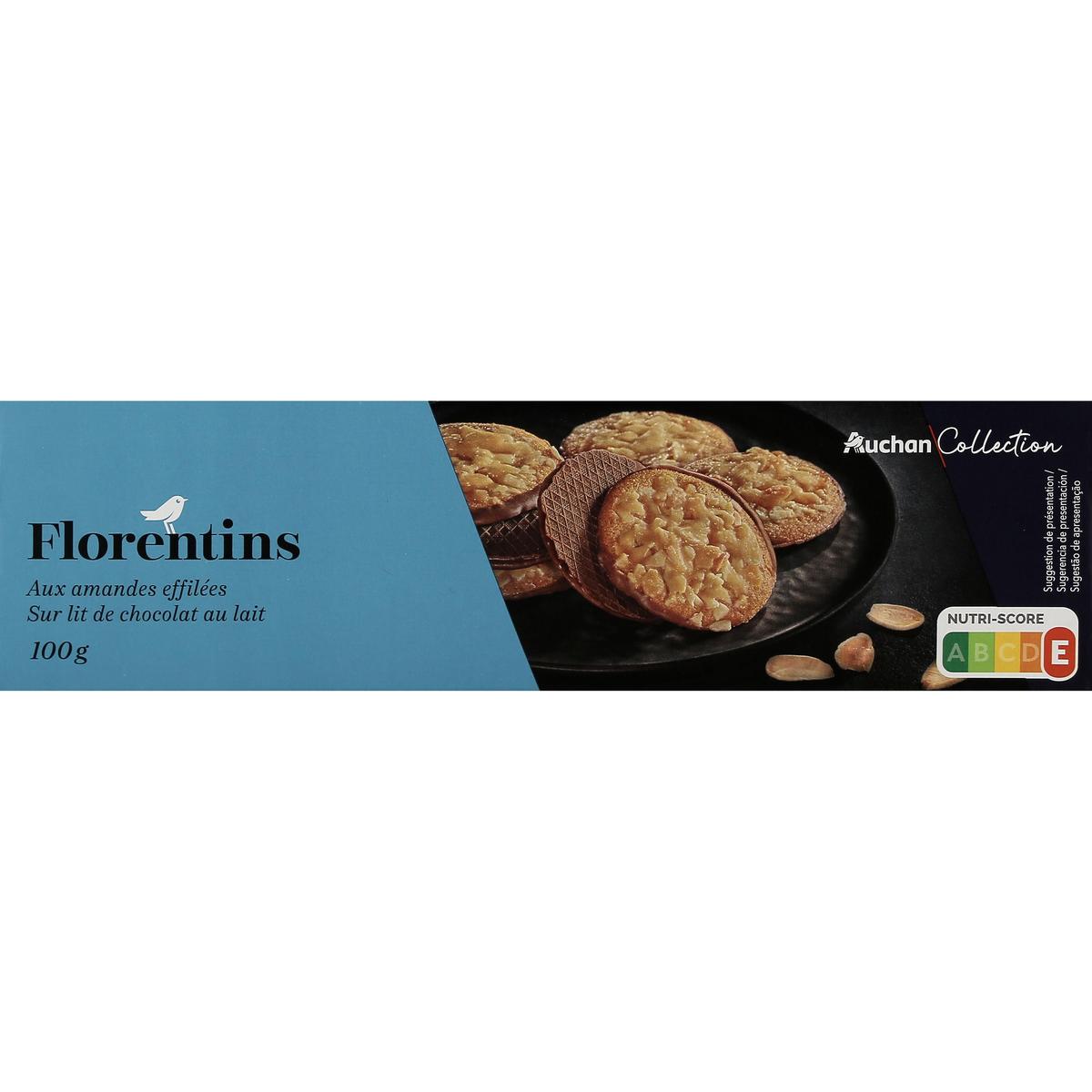 3254560806863 - Auchan Collection - Florentins aux amandes effilées sur lit de chocolat au lait