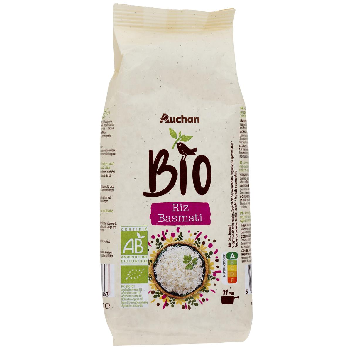3596710396863 - Auchan BIO - Riz basmati Bio prêt en 11 min