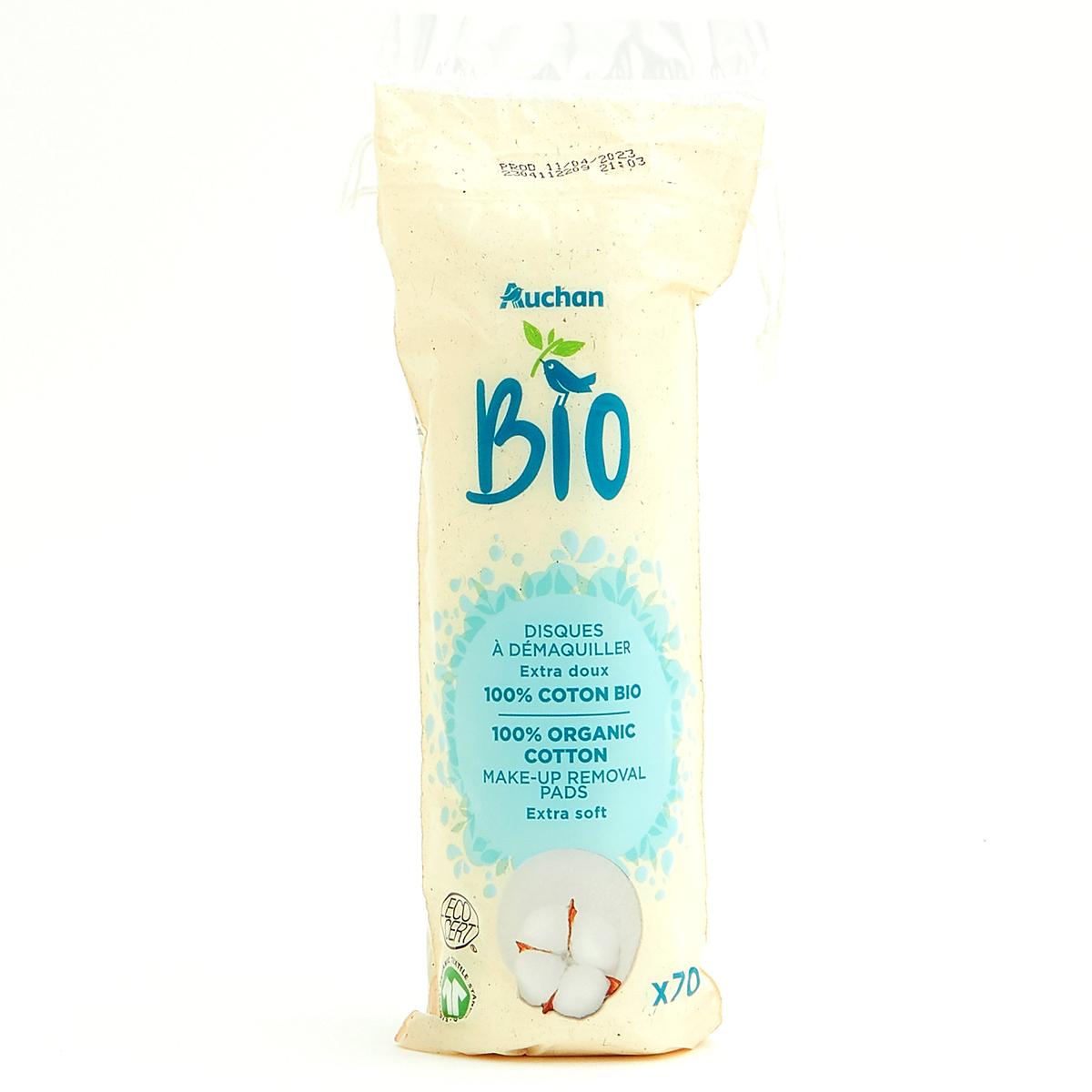 3245678667163 - Auchan BIO - Cotons disques bio à démaquiller