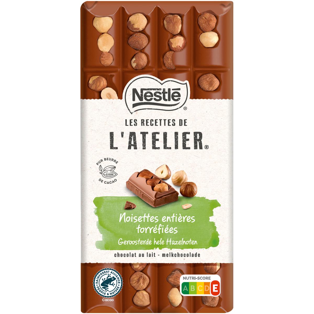 7613037987263 - Nestlé Les Recettes de l'Atelier - Chocolat au lait noisettes entières torréfiées