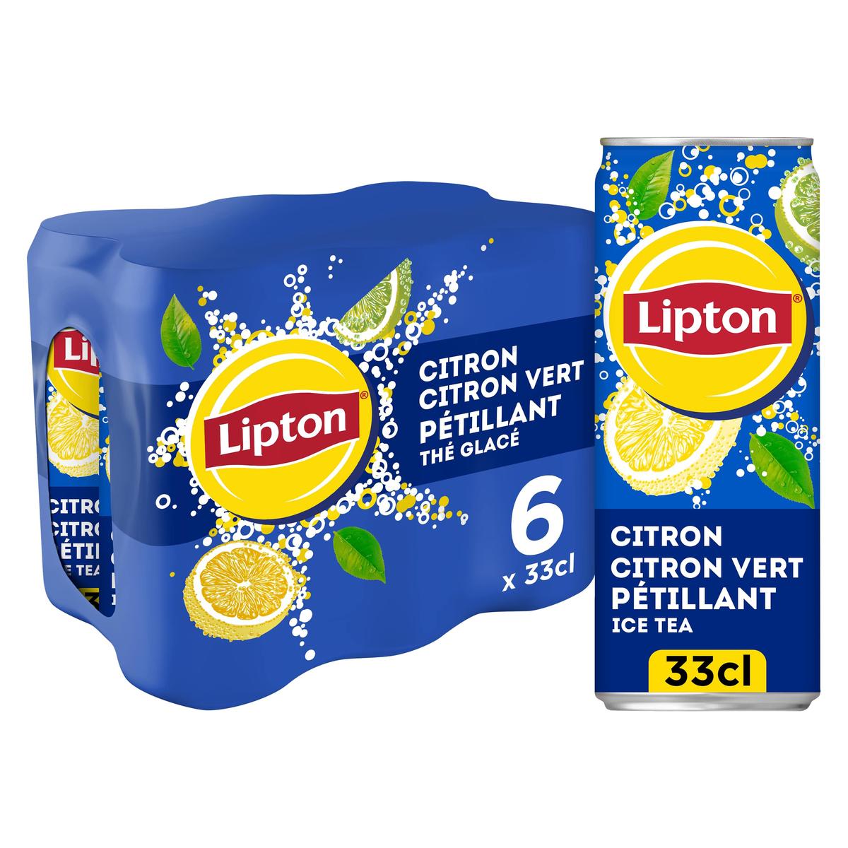 3168930178163 - Lipton - Ice Tea Saveur Citron Citron Vert Pétillant 