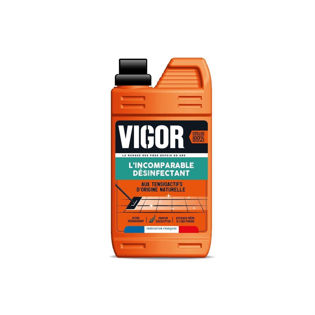 VIGOR Nettoyant sol ultra dégraissant fraîcheur orange 1,3l pas cher 