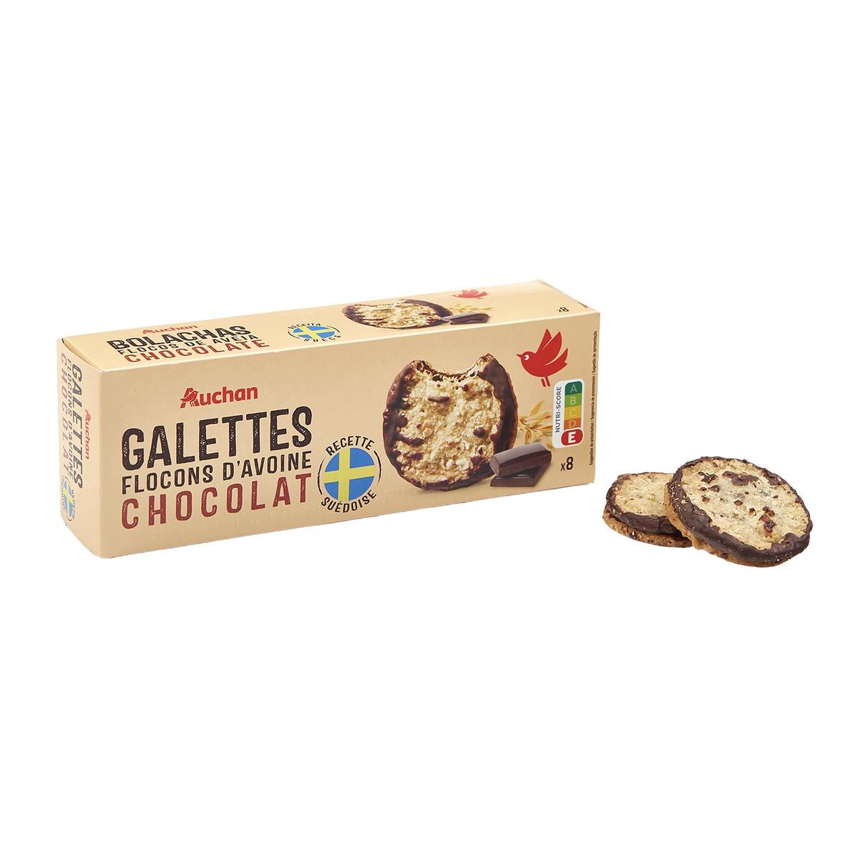 3596710431564 - Auchan - Galettes suédoises aux flocons d'Avoine et chocolat