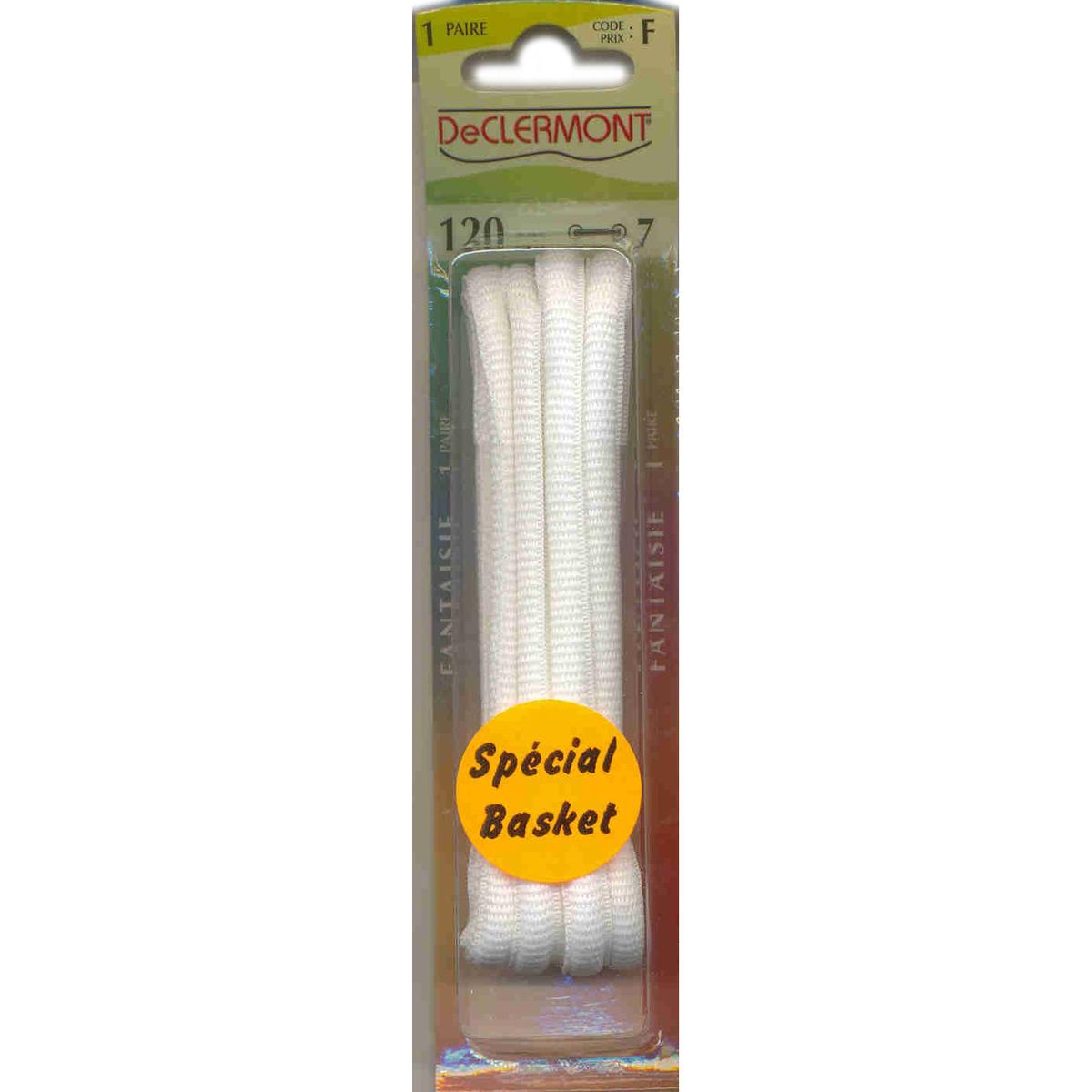 3428075012464 - De Clermont - Lacets blanc basket