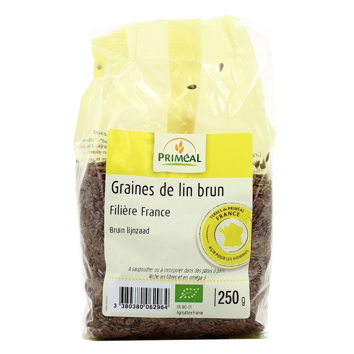 Livraison à domicile Promotion Priméal Graines de Lin Brun, Bio, 250g