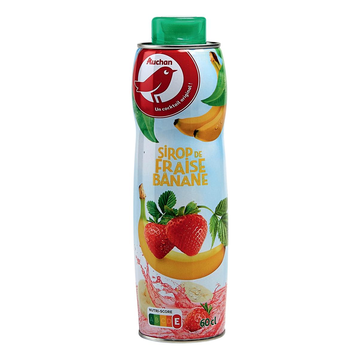 3596710454464 - Auchan - Sirop de fraise banane