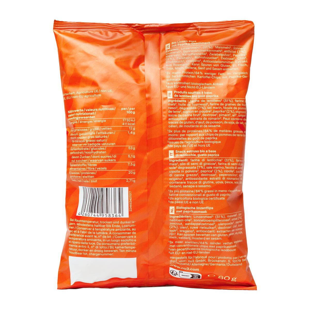 4260744958364 - NU3 - Snack Salé - Protein Flip Poivron Bio