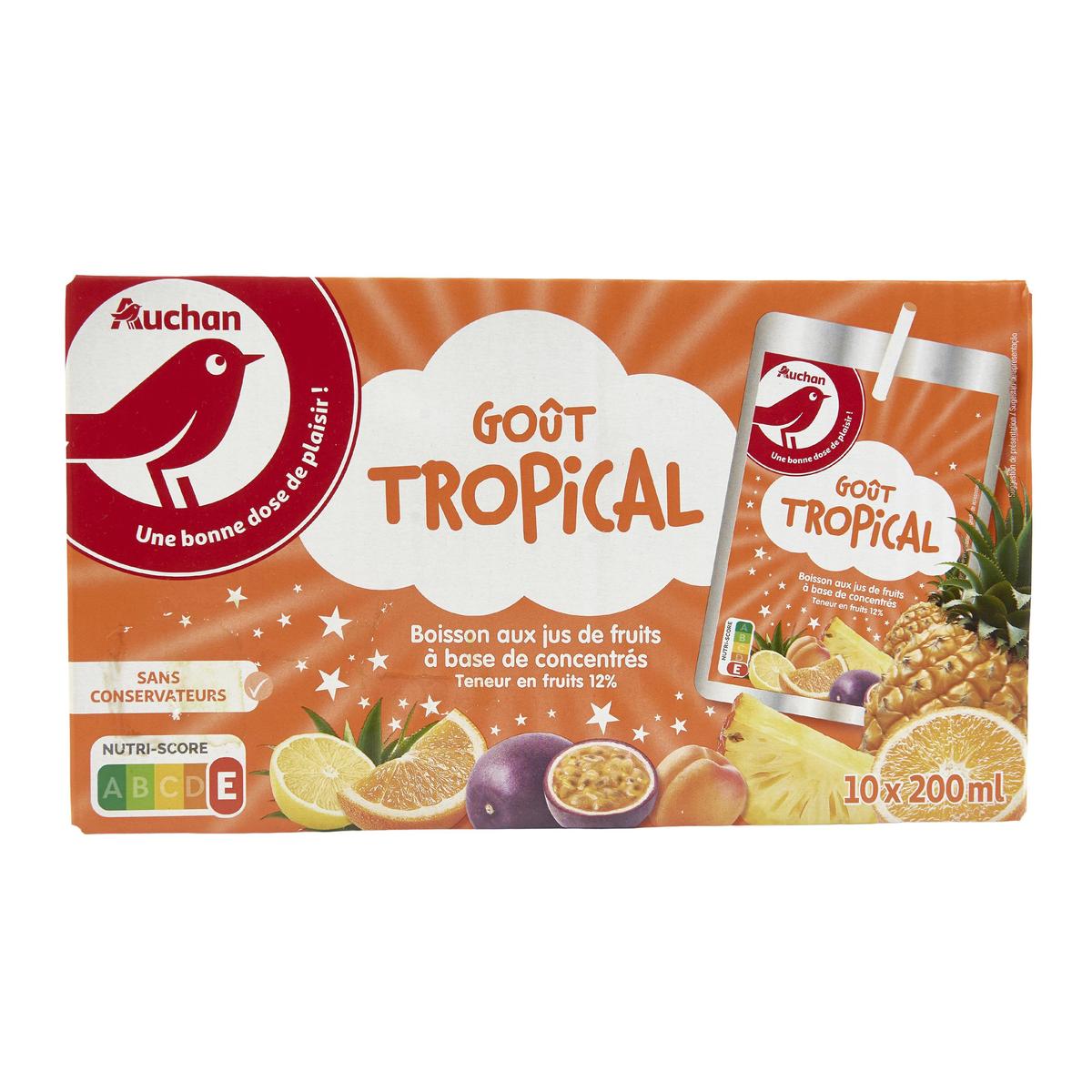 3596710508464 - Auchan - Boisson aux jus de fruits goût tropical