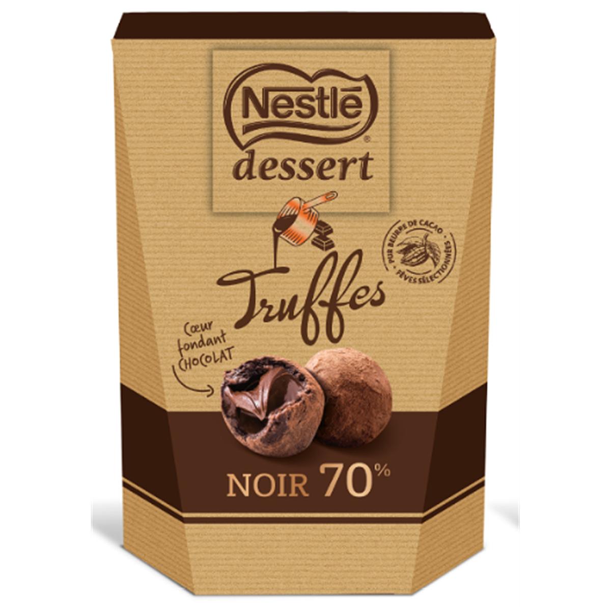 Nestle Dessert Truffes Au Chocolat Noir Avec 70 De Cacao 250g