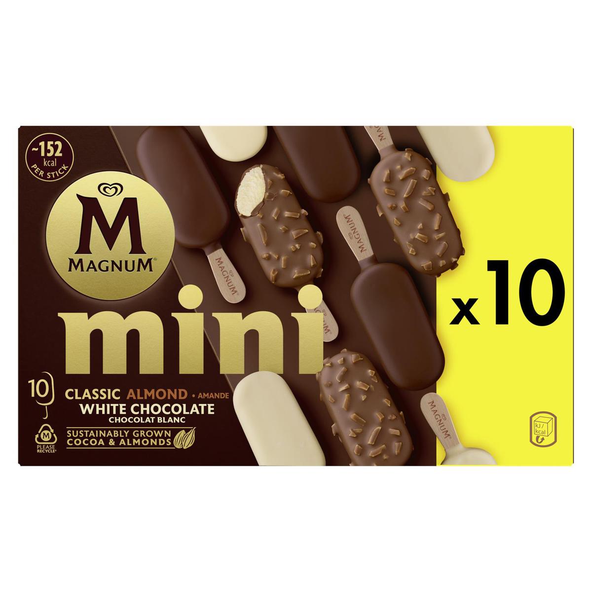 8711327609464 - Magnum Mini - Classic Amande Chocolat Blanc 10X55ML