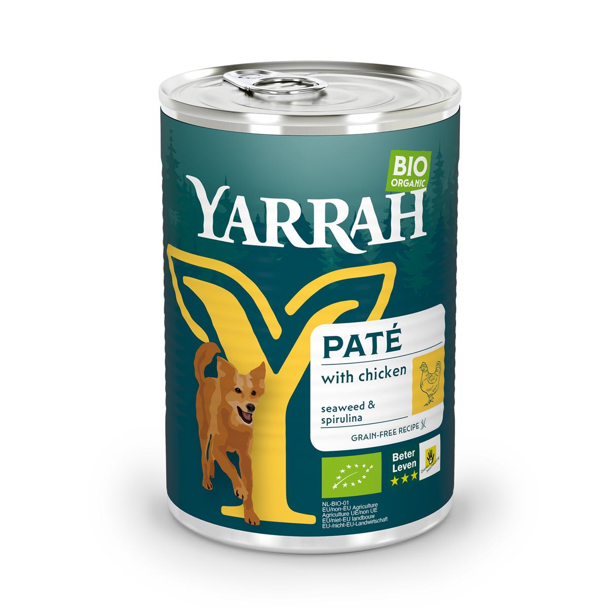 8714265270765 - Yarrah - Paté poulet bio pour chien adulte