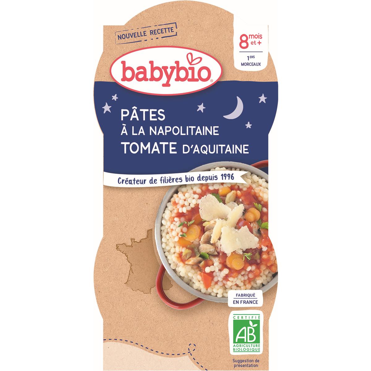 Achat Vente Babybio Pates A La Napolitaine Bio Des 8 Mois 2x0g