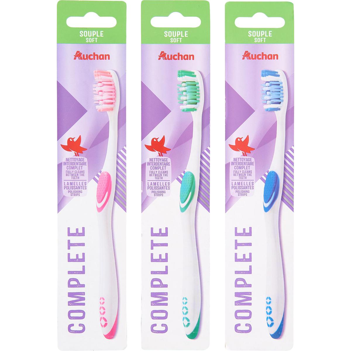 3245678670965 - Auchan - Brosse à dents complète souple