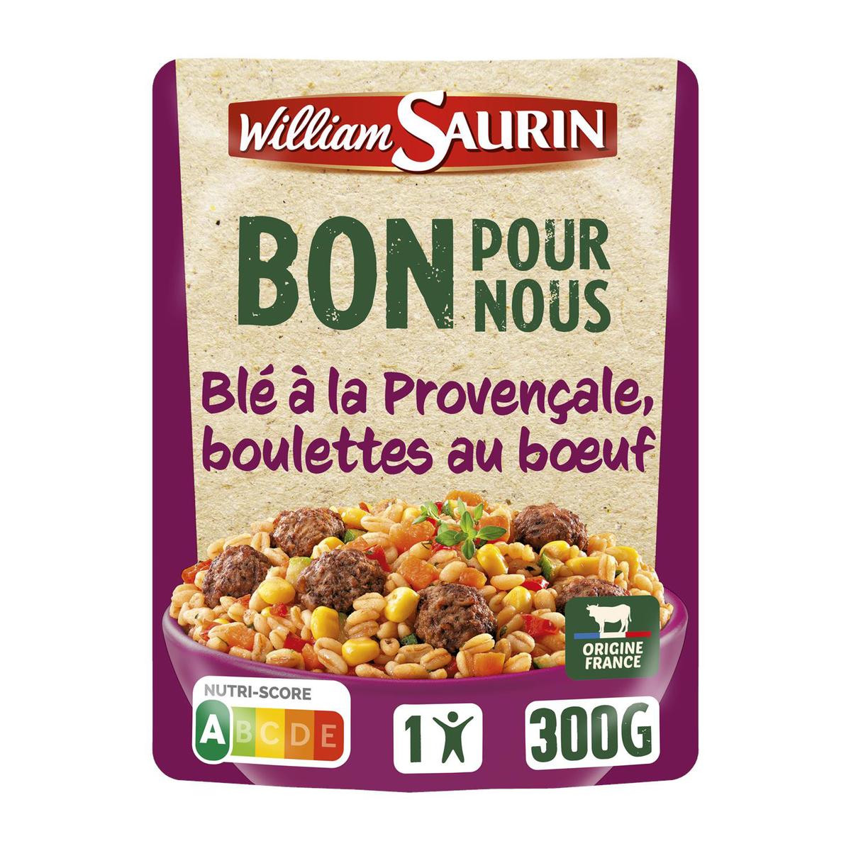 3261055951465 - William Saurin - Blé à la Provençale, boulettes au bœuf - Bon pour nous