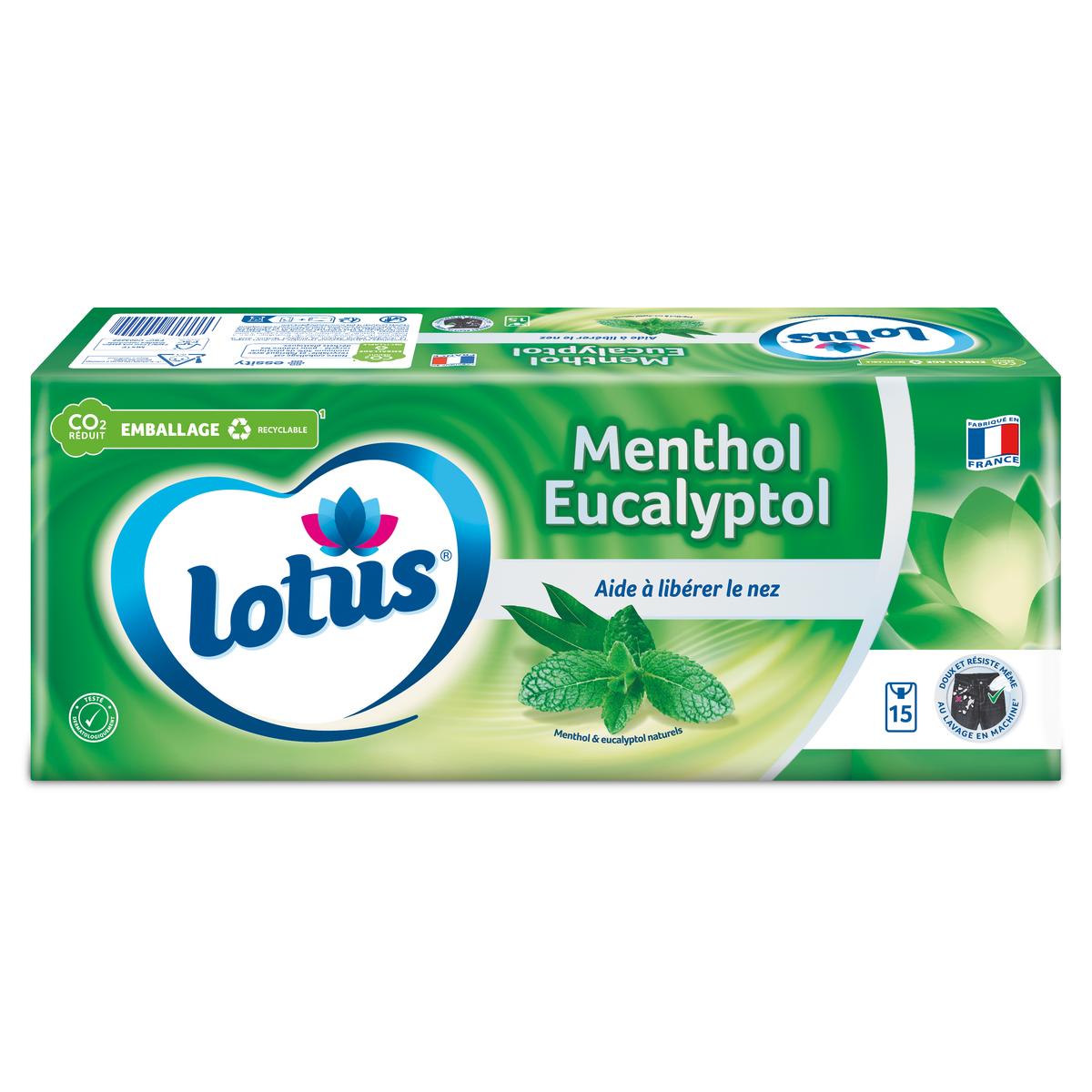 3133200161565 - Lotus - Mouchoirs étuis classiques Menthol Eucalyptol