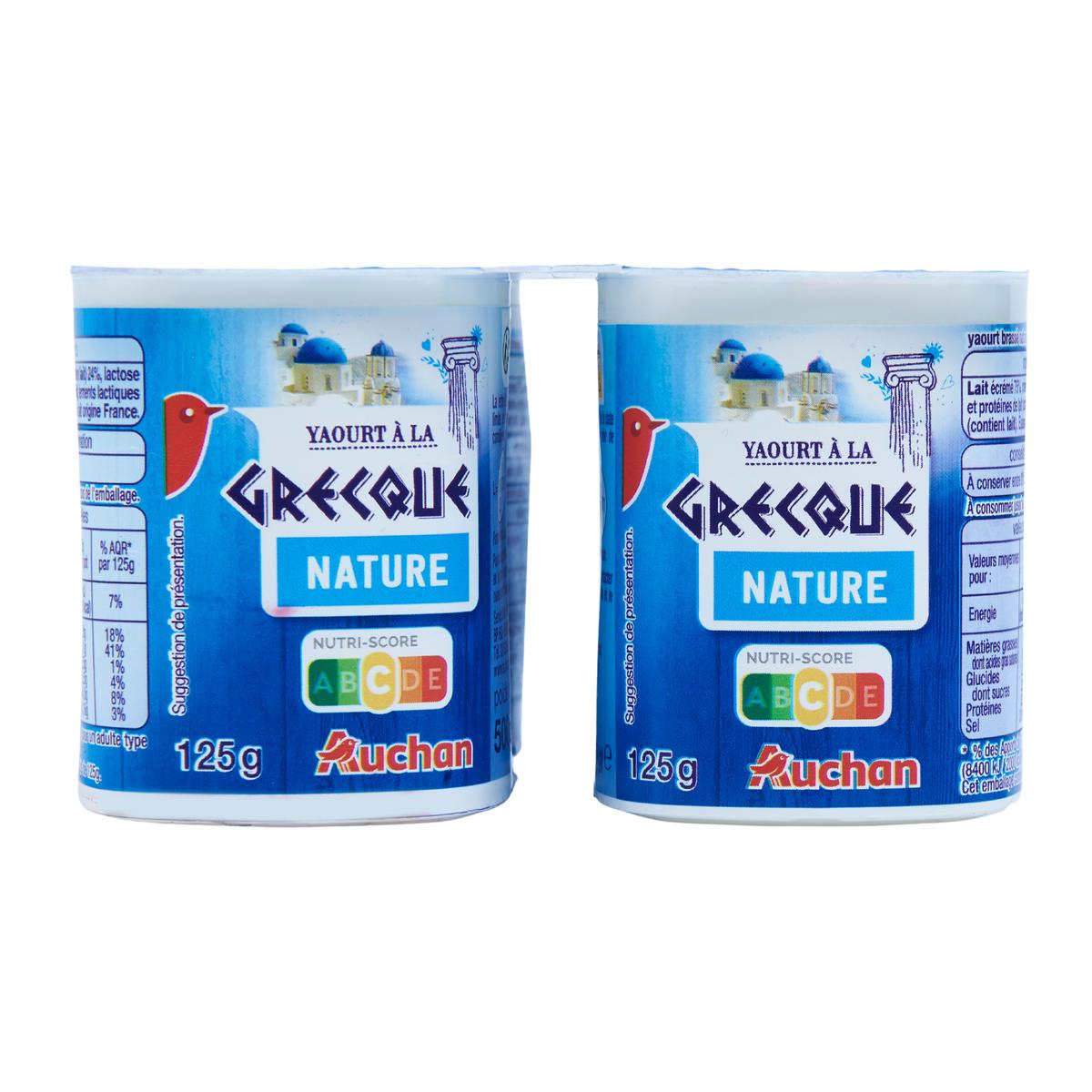 3596710414765 - Auchan - Yaourt à la grecque nature