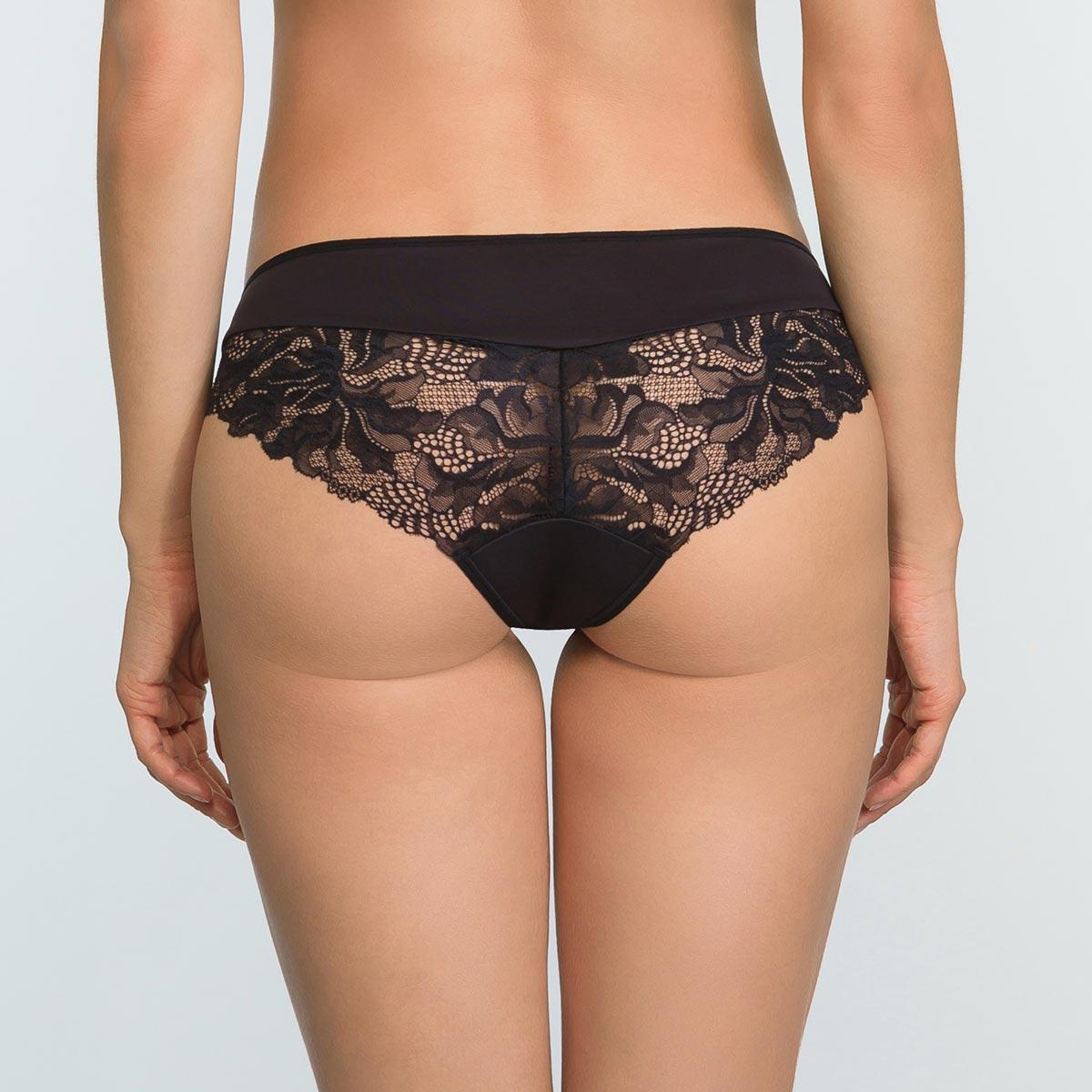 Slip DIM Generous Classic Donna | Microfibra Morbida Con Inserto In Tulle | Taglia L, Fantasia Pied De Poule