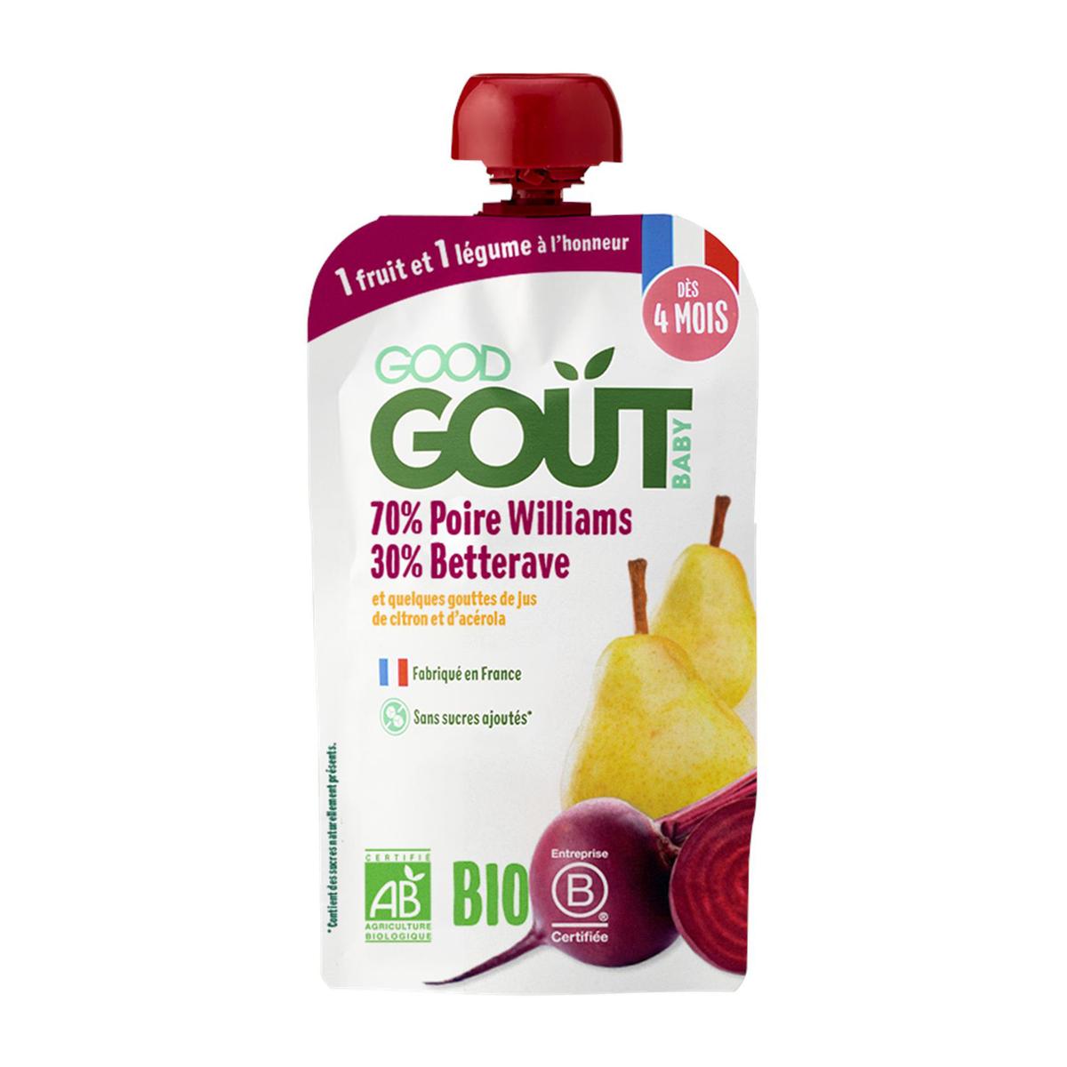 3760269315365 - Good Goût - Poire Betterave bio Gourde Bébé Dès 4 mois