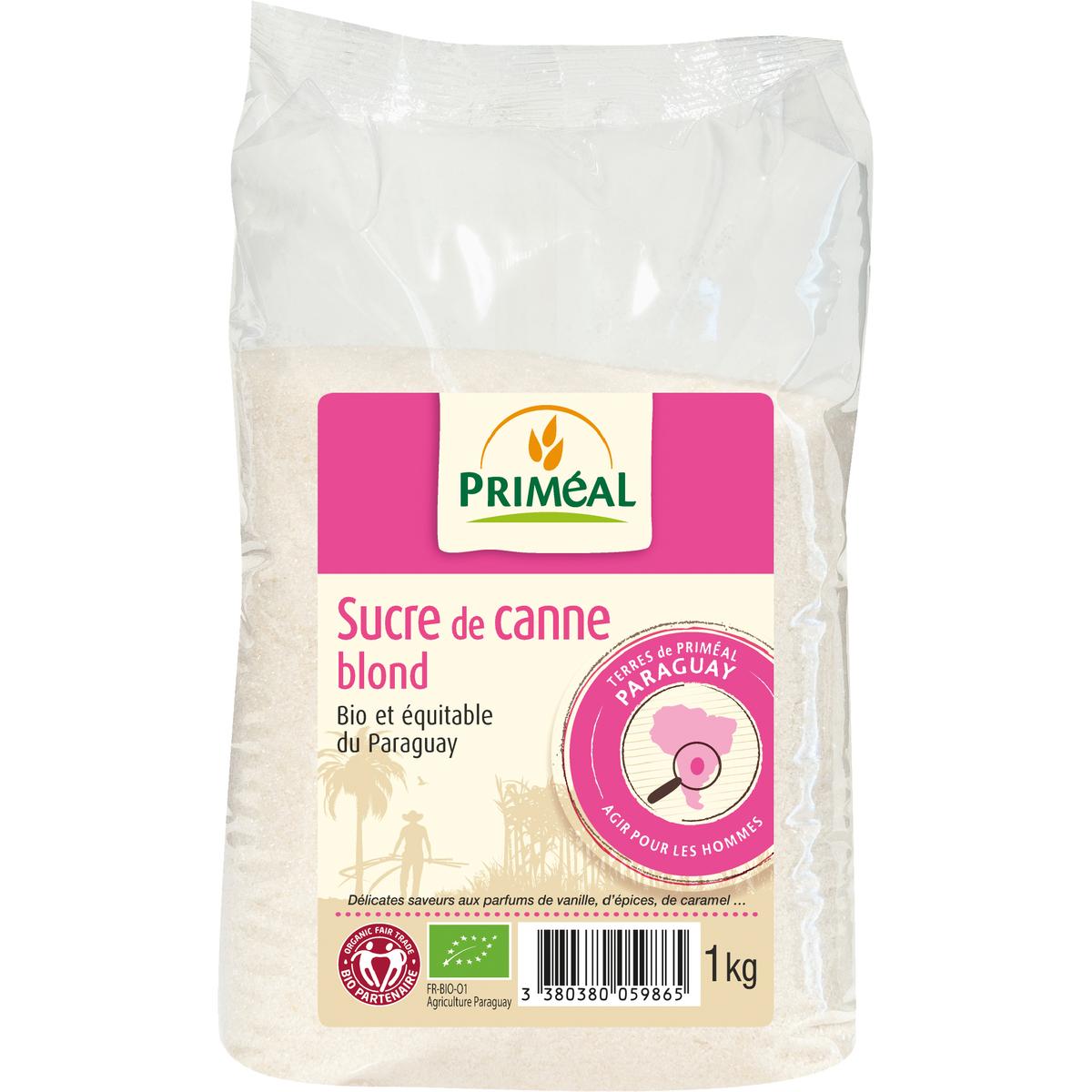 SUCRE DE CANNE BLOND 1KG - Priméal