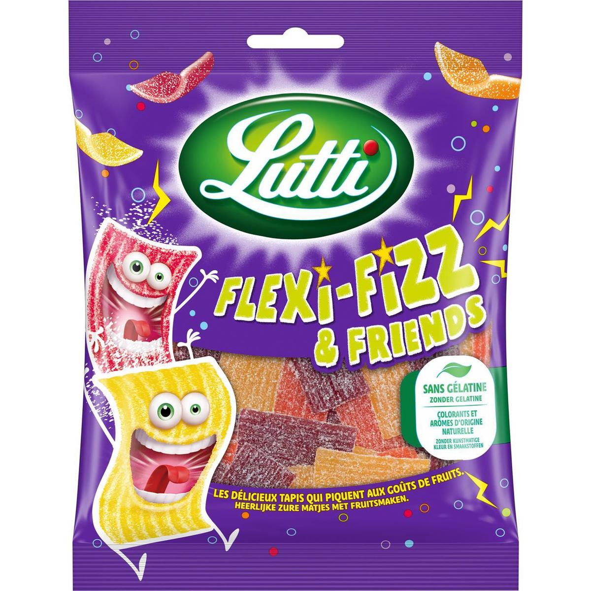 Lutti Bonbons qui piquent Flexi-Fizz, goût fraise 