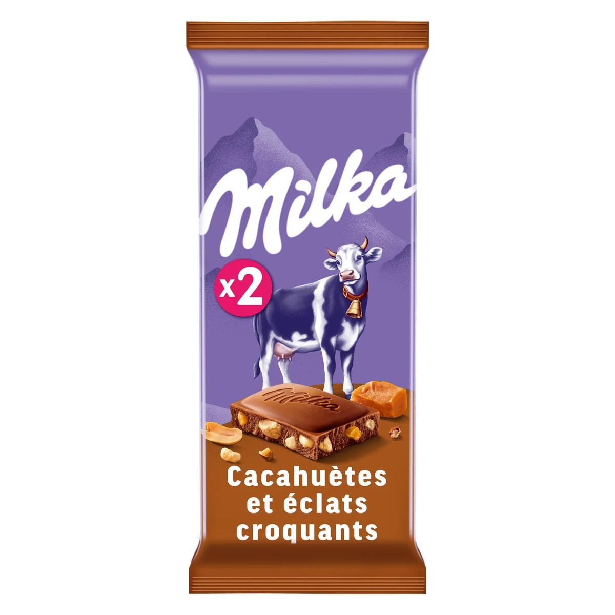 7622210870766 - Milka - Chocolat au lait cacahuètes et éclats croquants