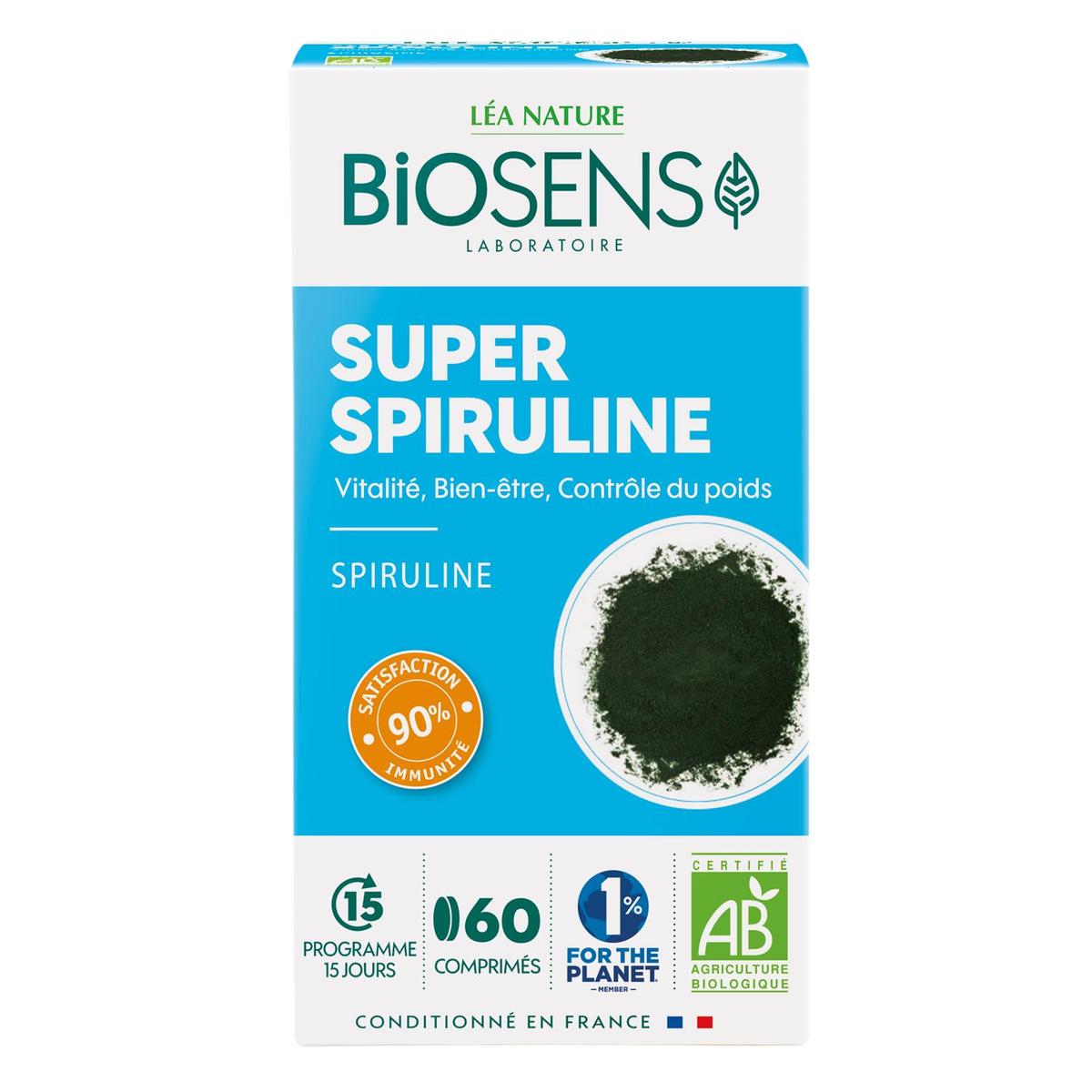 3456300011166 - Biosens - 60 comprimés Super Spiruline Bio - Complément alimentaire