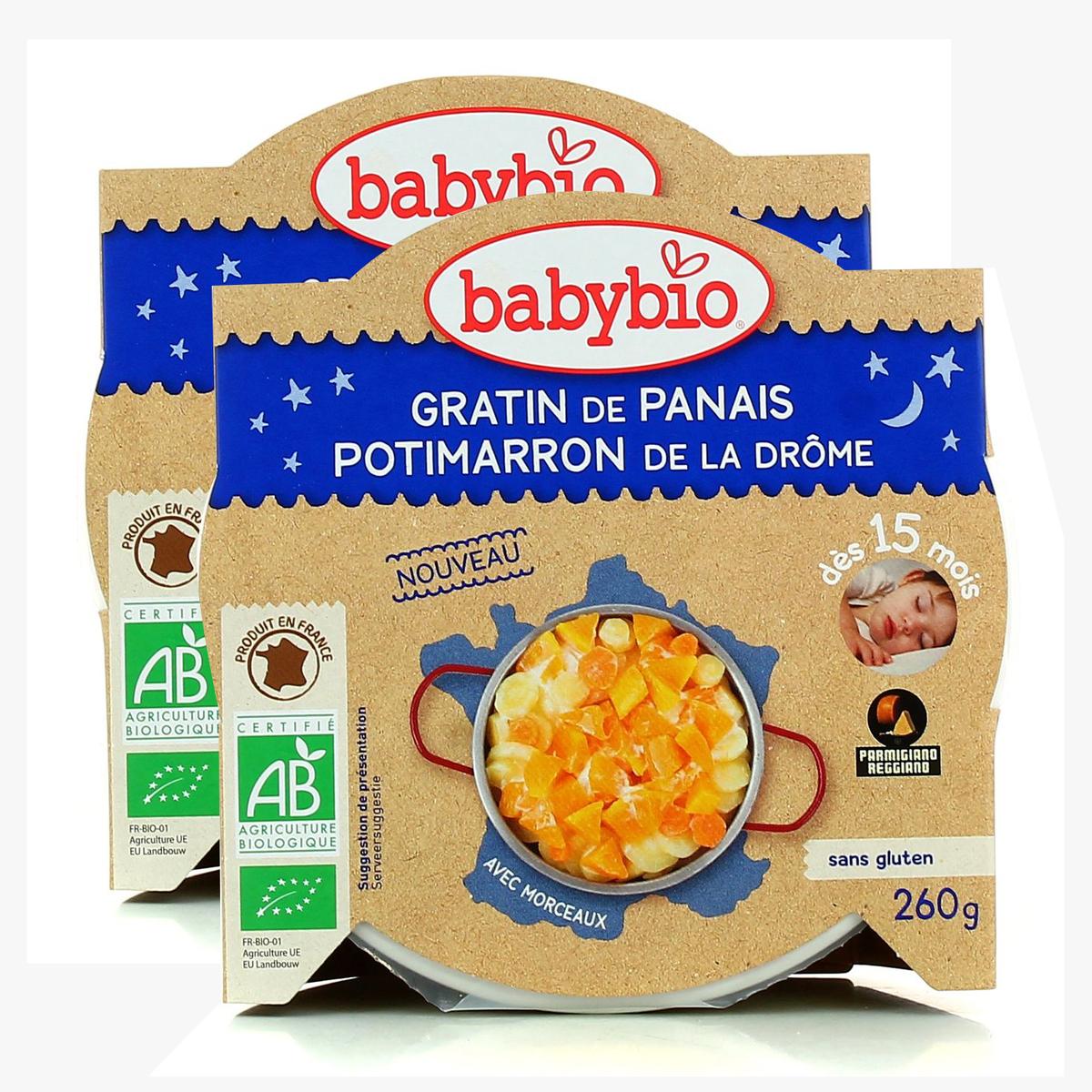 2050000312366 - Babybio - Gratin de panais potimarron de la Drôme Bio Assiette Bébé Dès 15 mois