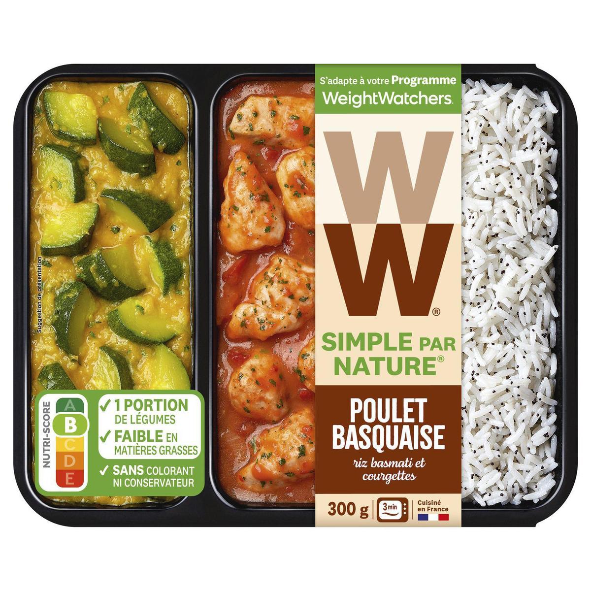 3248830002666 - WW - Poulet Basquaise Riz Basmati et Courgettes