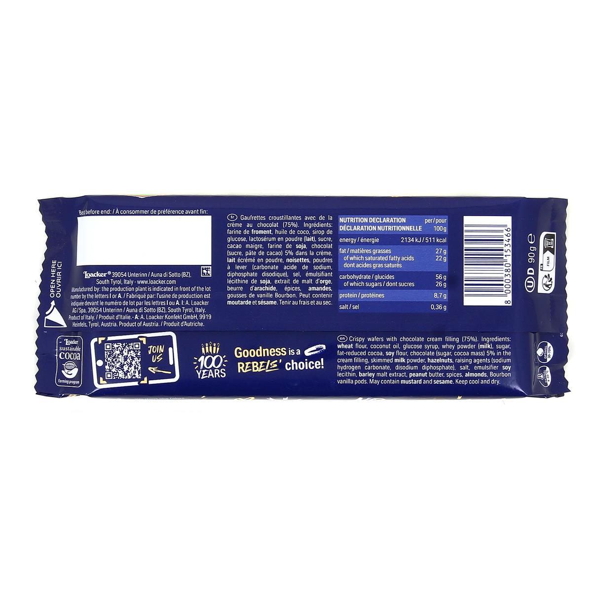 8000380153466 - Loacker - Gaufrette chocolat