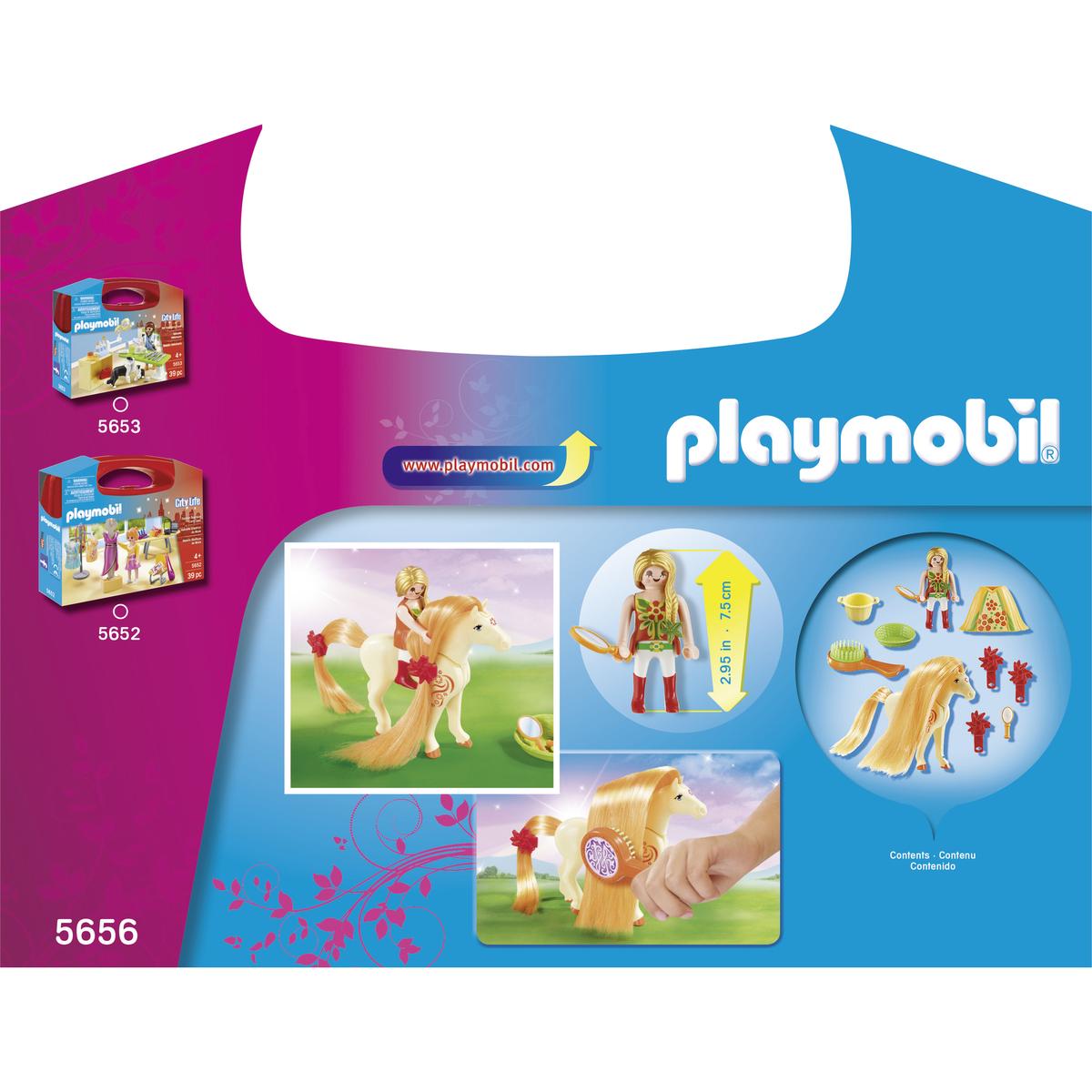 4008789056566 - PLAYMOBIL® Princess - Valisette Princesse et cheval à coiffer