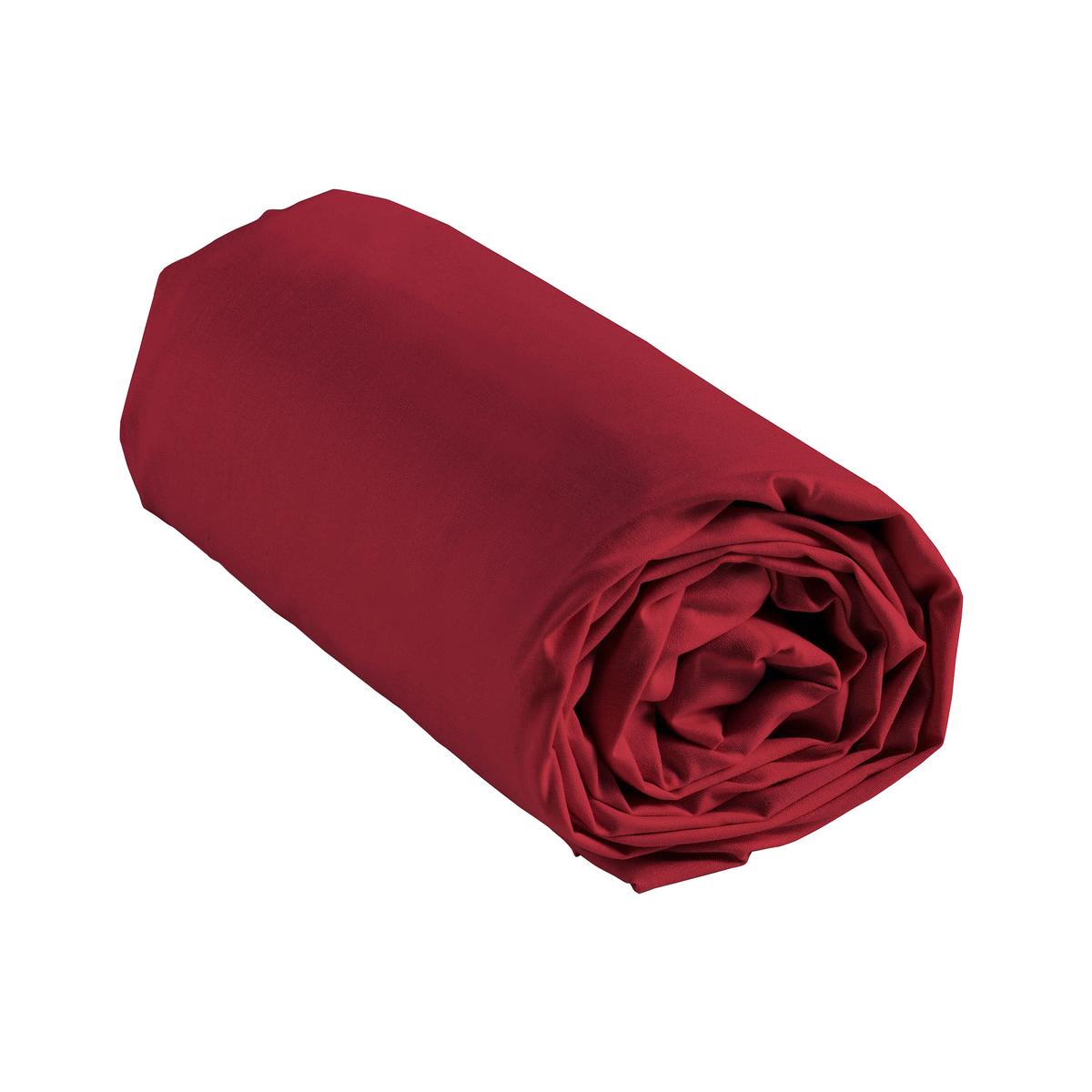 3574386406666 - Douceur D Interieur - Drap housse Rouge coquelicot
