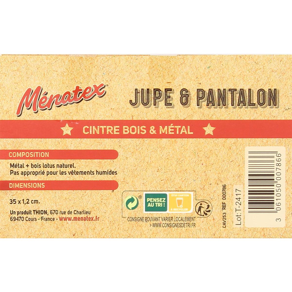 3061050007866 - La Ménagère - Cintre bois et métal pince