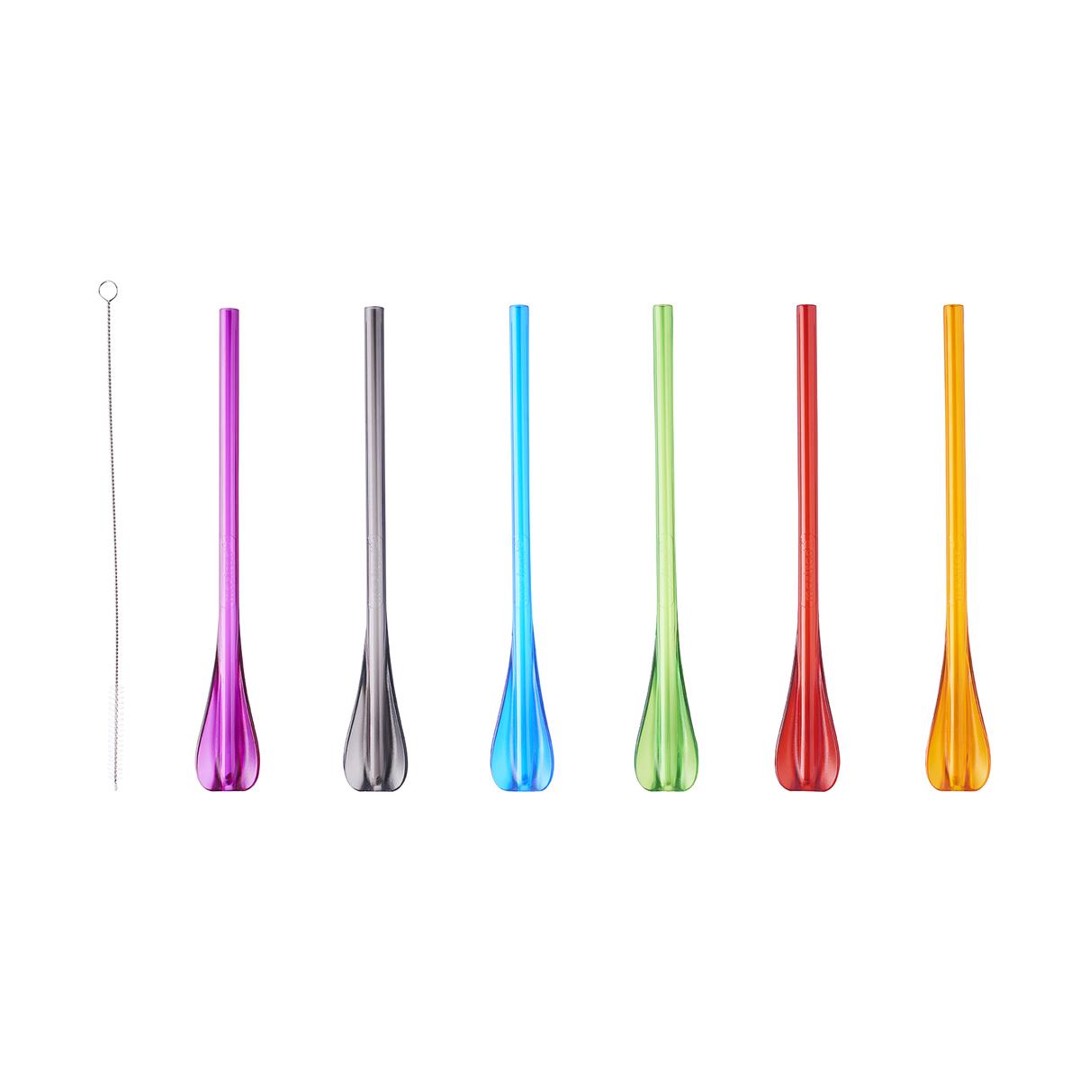 3485990009566 - Mastrad - 6 Pailles cuillières réutilisables