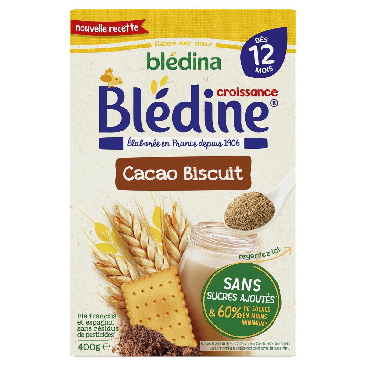 Blédina - Blédine Céréales croissance saveur Choco Biscuit Bébé Dès 12 mois