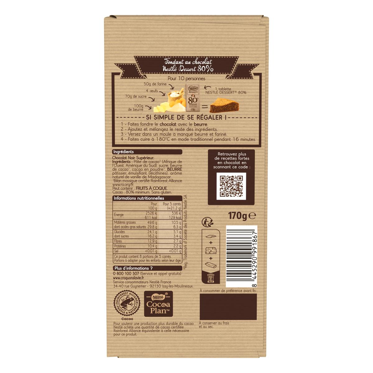 8445290991867 - Nestlé - Chocolat Noir a Patisser 80%