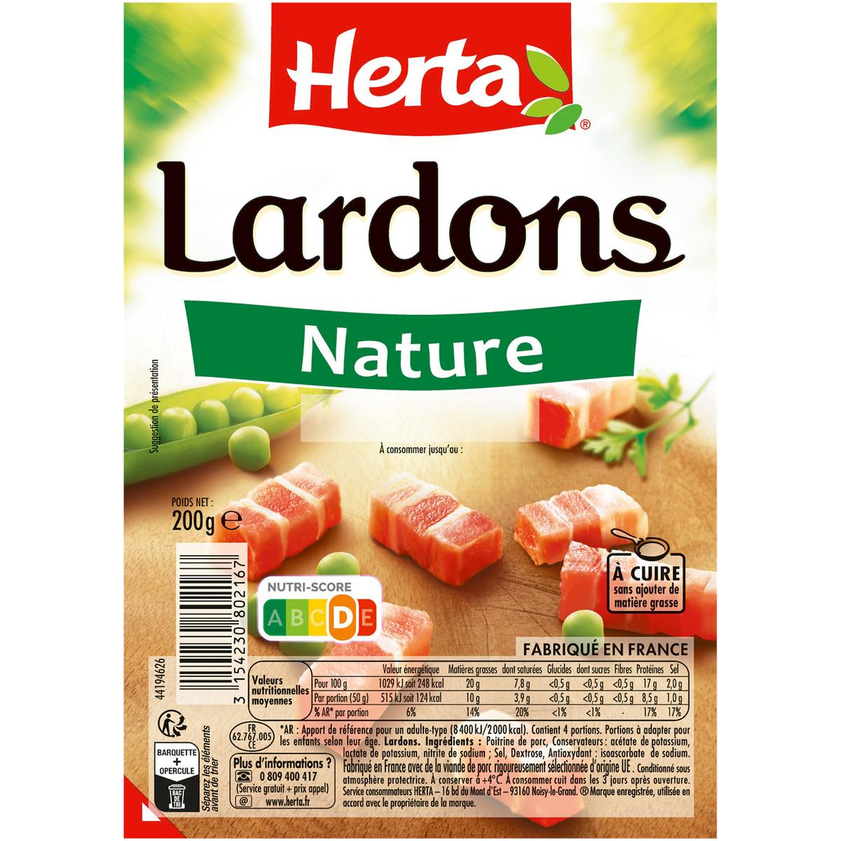 3154230802167 - Herta - Lardons Nature