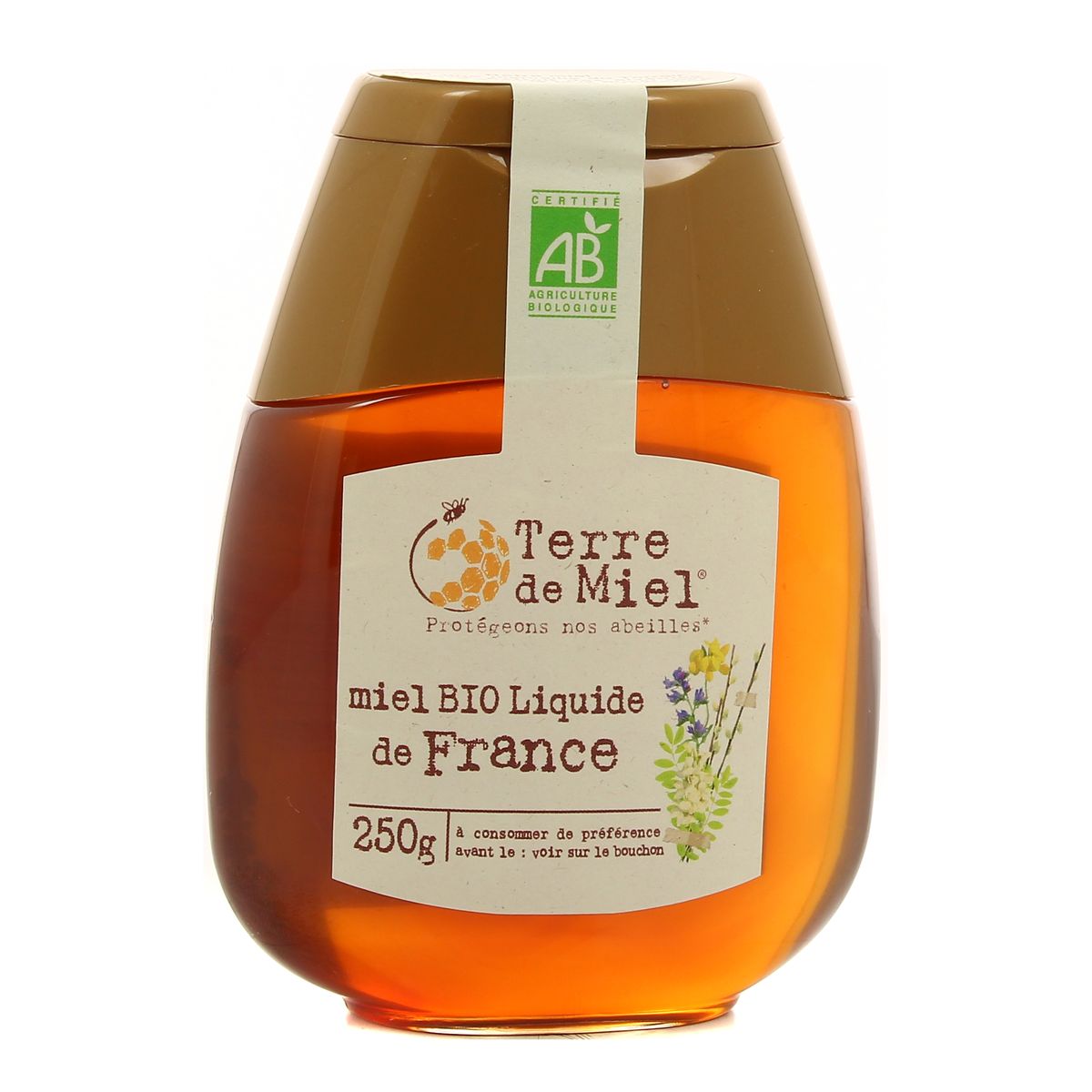 Acheter Terre De Miel Miel bio liquide de France flacon souple, 250G