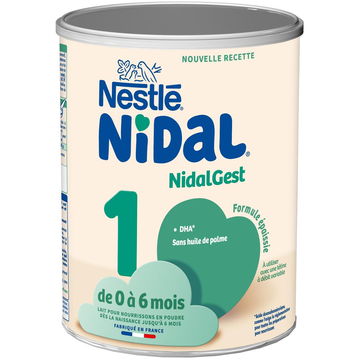 Nestlé - NIDAL Lait bébé en poudre Nidalgest épaissi 1er âge, 0-6 mois