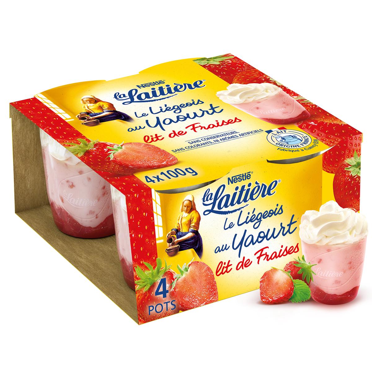 Achat Vente La Laitiere Yaourt Liegois Sur Lit De Fraise 4x100g Achat Vente La Laitiere Yaourt Liegois Sur Lit De Fraise 4x100g