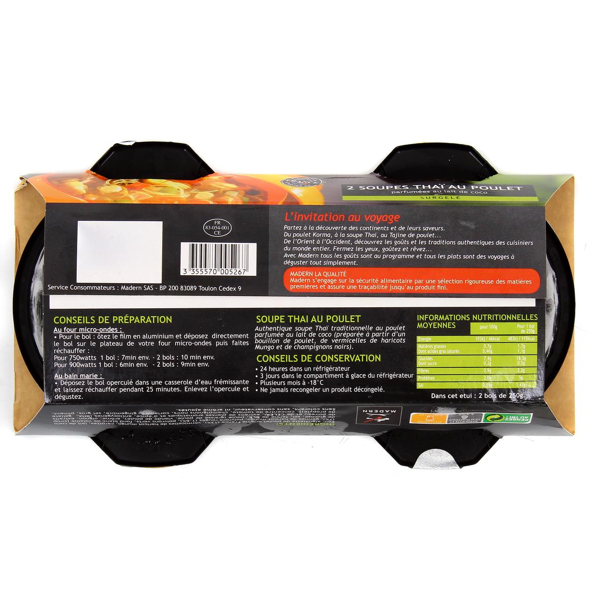 3355570005267 - Madern - Soupes thaïlandaises au poulet et lait de coco