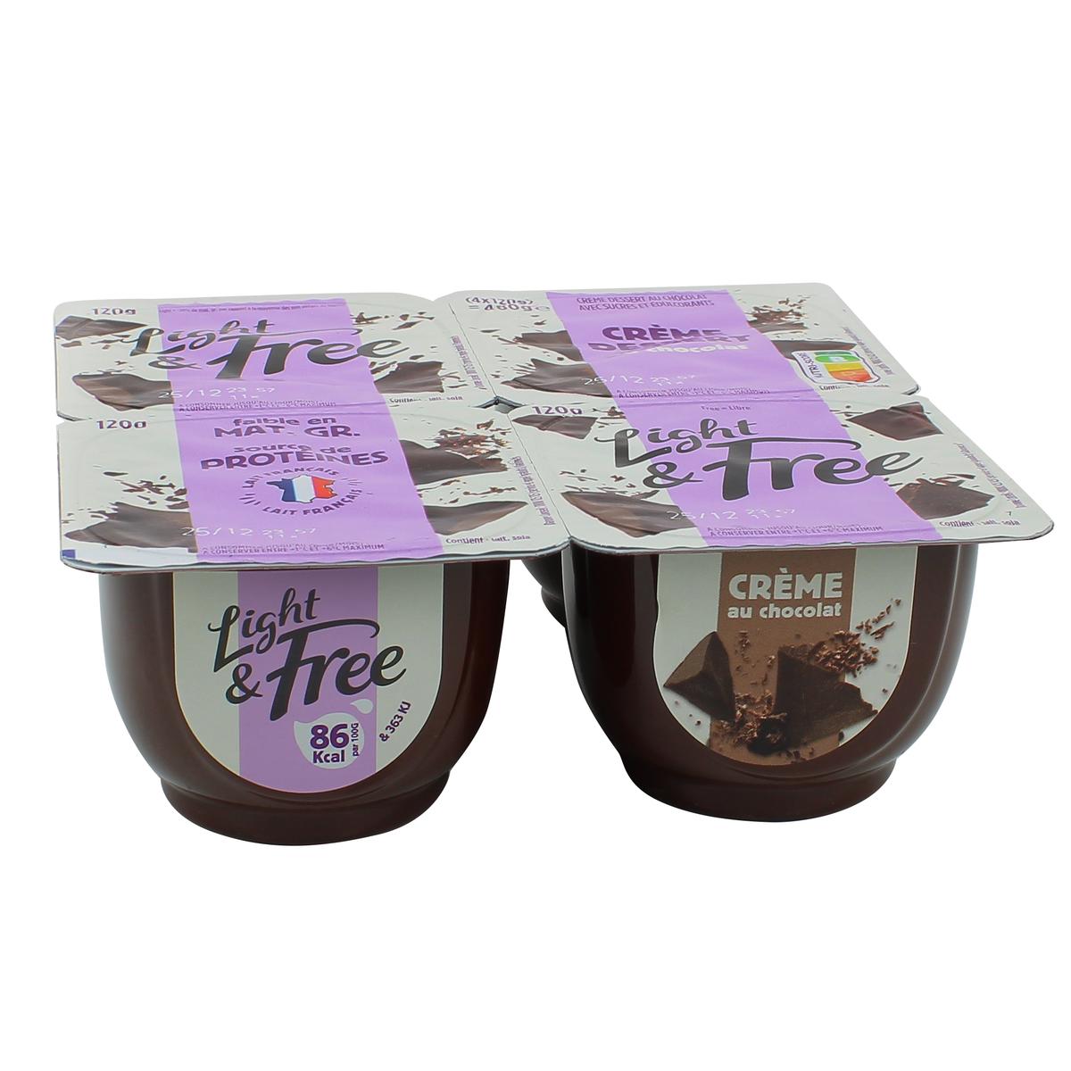 3033490006167 - Light&Free - Crème dessert chocolat allégée