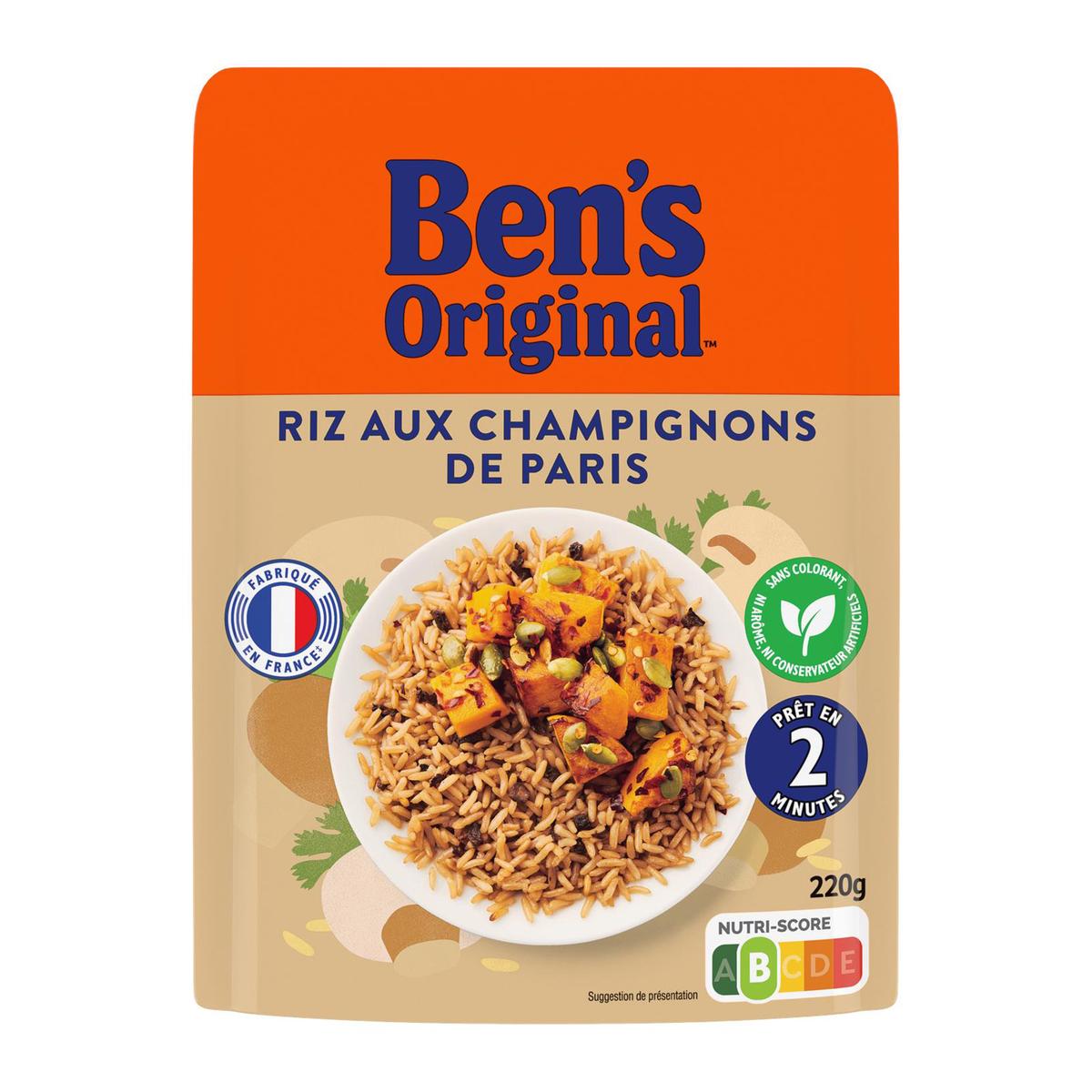 Calories et les Faits Nutritives pour Uncle Ben's Riz Express aux  Champignons de Paris